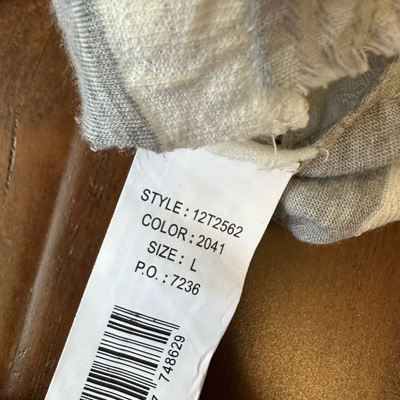 NWOT DESIGUAL Sleeveless Striped Patch Style V-Neck Tunic Top Grey - Picture 11 of 12